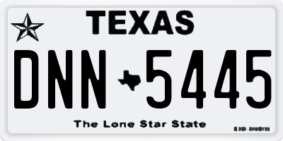 TX license plate DNN5445
