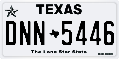 TX license plate DNN5446