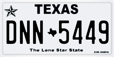 TX license plate DNN5449