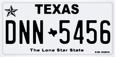 TX license plate DNN5456