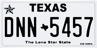 TX license plate DNN5457