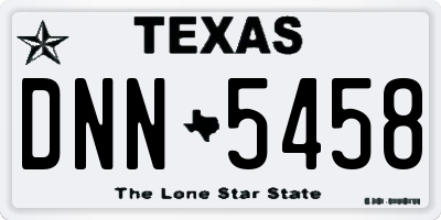 TX license plate DNN5458