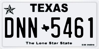 TX license plate DNN5461