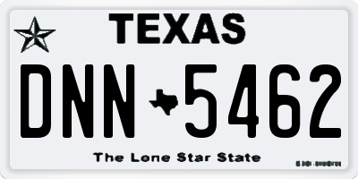 TX license plate DNN5462