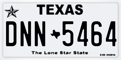 TX license plate DNN5464