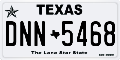 TX license plate DNN5468