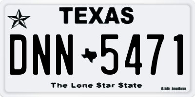TX license plate DNN5471