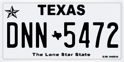 TX license plate DNN5472