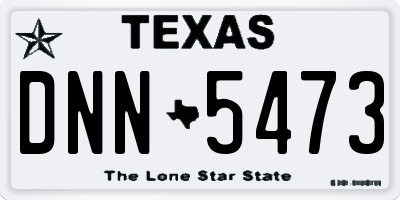 TX license plate DNN5473