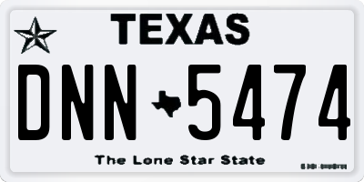 TX license plate DNN5474