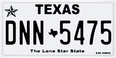 TX license plate DNN5475