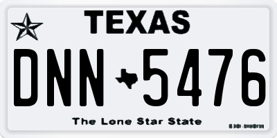 TX license plate DNN5476