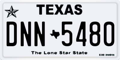 TX license plate DNN5480