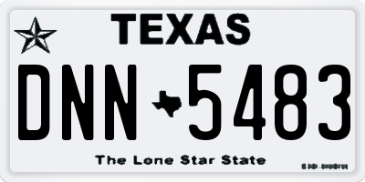 TX license plate DNN5483