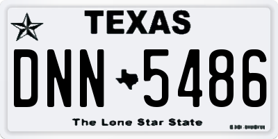 TX license plate DNN5486