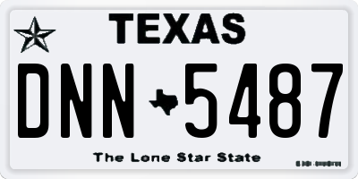 TX license plate DNN5487