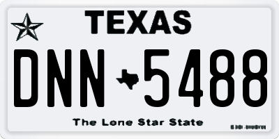 TX license plate DNN5488