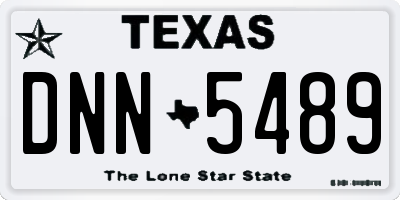 TX license plate DNN5489