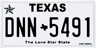 TX license plate DNN5491