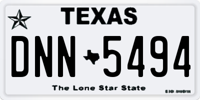 TX license plate DNN5494