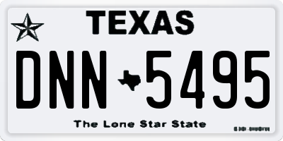 TX license plate DNN5495