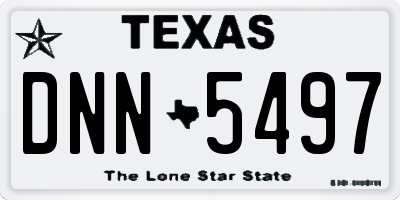 TX license plate DNN5497