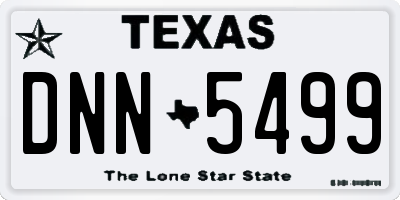 TX license plate DNN5499