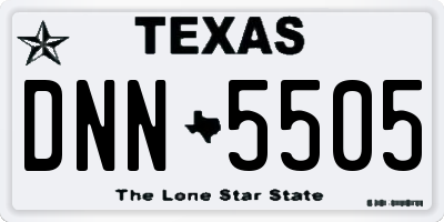 TX license plate DNN5505