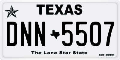 TX license plate DNN5507