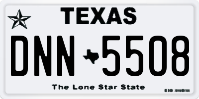 TX license plate DNN5508