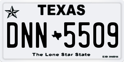 TX license plate DNN5509