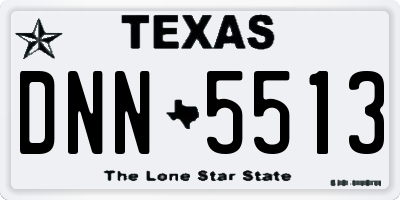 TX license plate DNN5513