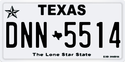 TX license plate DNN5514