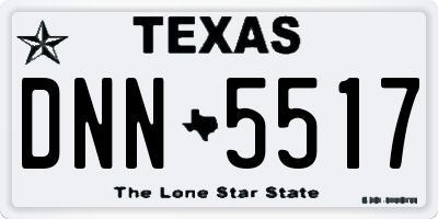 TX license plate DNN5517