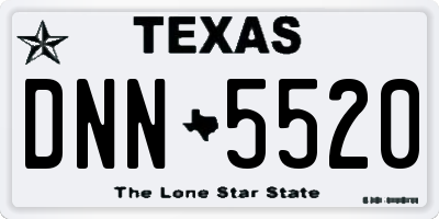 TX license plate DNN5520