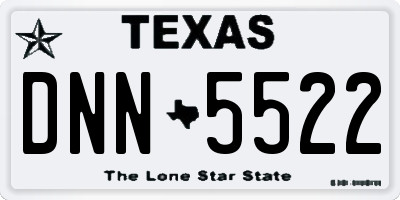 TX license plate DNN5522