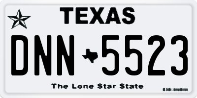 TX license plate DNN5523