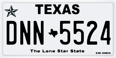 TX license plate DNN5524