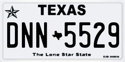 TX license plate DNN5529