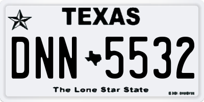 TX license plate DNN5532