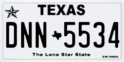 TX license plate DNN5534