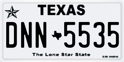 TX license plate DNN5535
