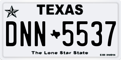 TX license plate DNN5537