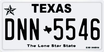 TX license plate DNN5546