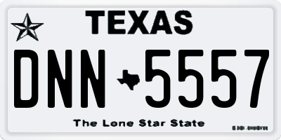 TX license plate DNN5557