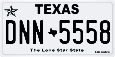 TX license plate DNN5558