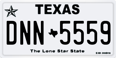 TX license plate DNN5559