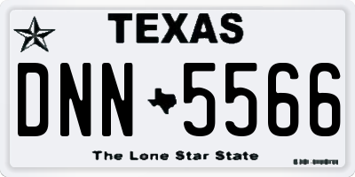 TX license plate DNN5566