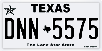 TX license plate DNN5575