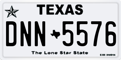 TX license plate DNN5576